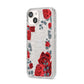 Red Roses iPhone 14 Glitter Tough Case Starlight Angled Image