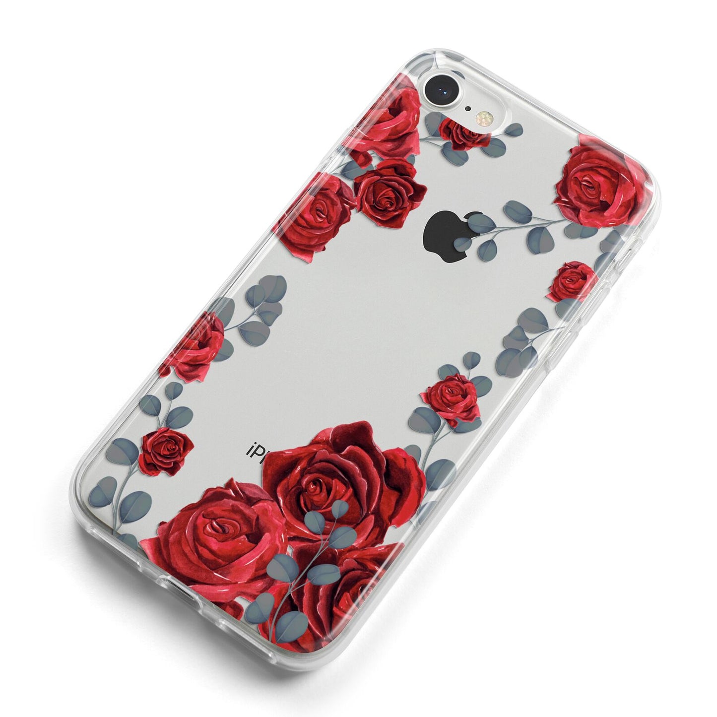 Red Roses iPhone 8 Bumper Case on Silver iPhone Alternative Image