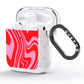 Red Swirl AirPods Glitter Case Side Image
