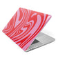 Red Swirl Apple MacBook Case Side View