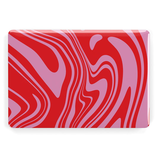 Red Swirl Apple MacBook Case