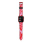 Red Swirl Apple Watch Strap Size 38mm with Red Hardware