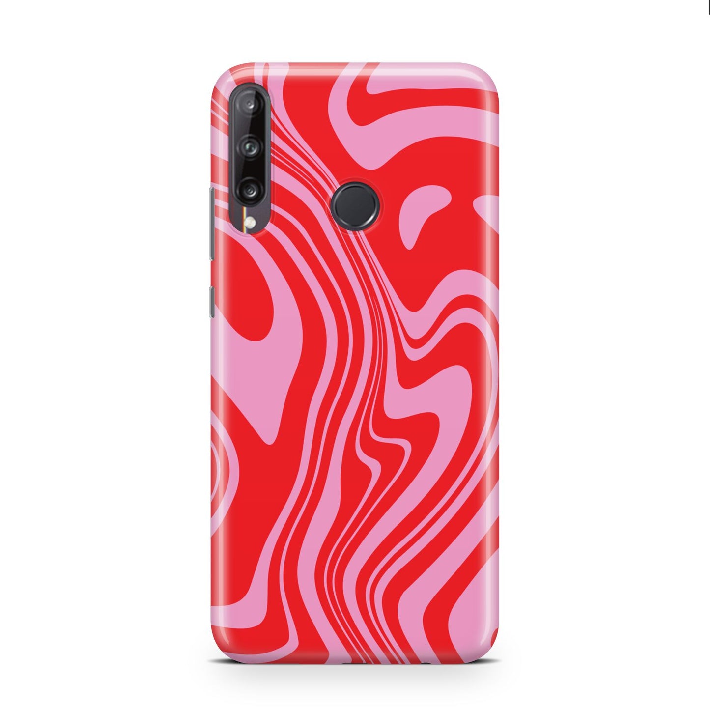 Red Swirl Huawei P40 Lite E Phone Case