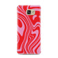 Red Swirl Samsung Galaxy A7 2016 Case on gold phone