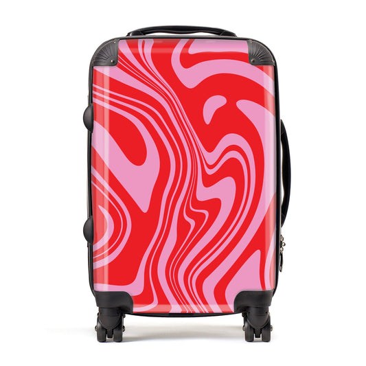Red Swirl Suitcase
