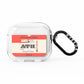 Red Vintage Baggage Tag AirPods Clear Case 3rd Gen