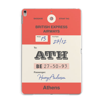 Red Vintage Baggage Tag Apple iPad Silver Case