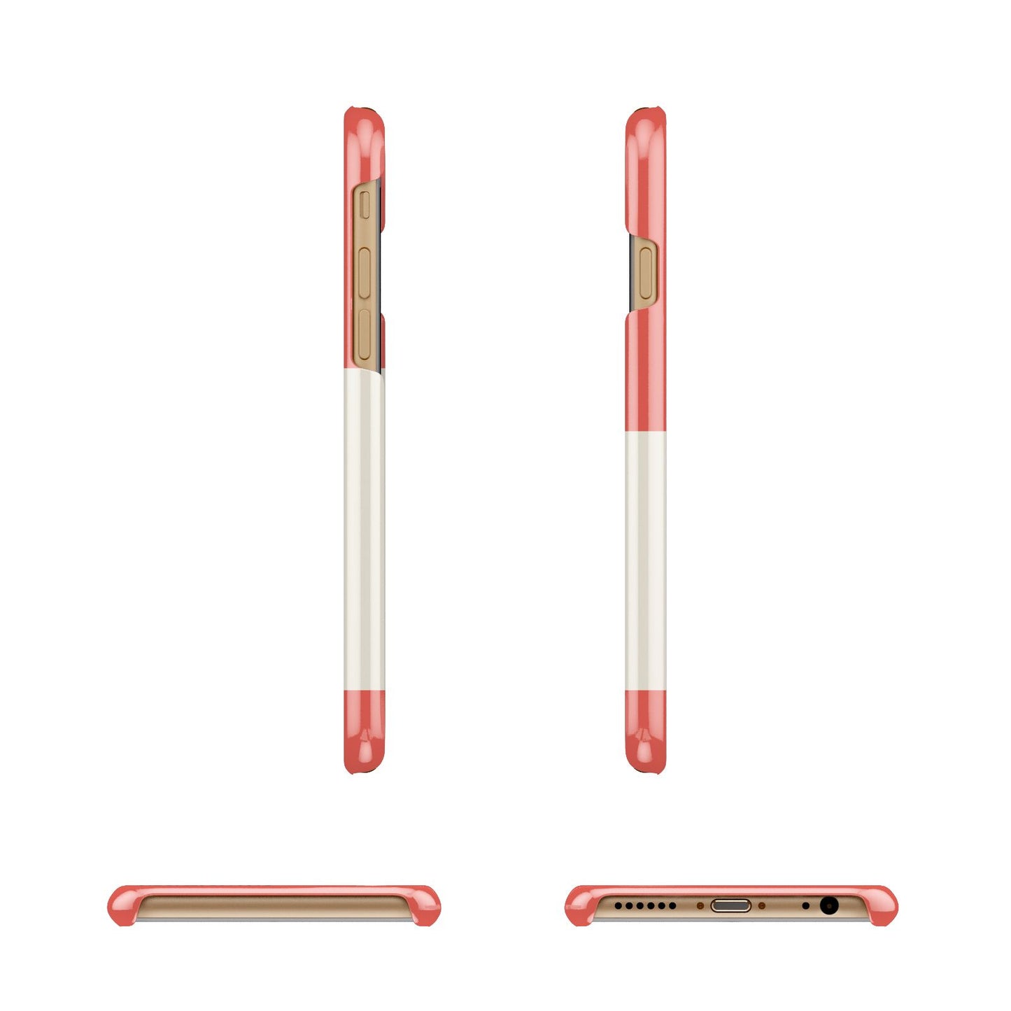 Red Vintage Baggage Tag Apple iPhone 6 3D Wrap Snap Case Angled Images