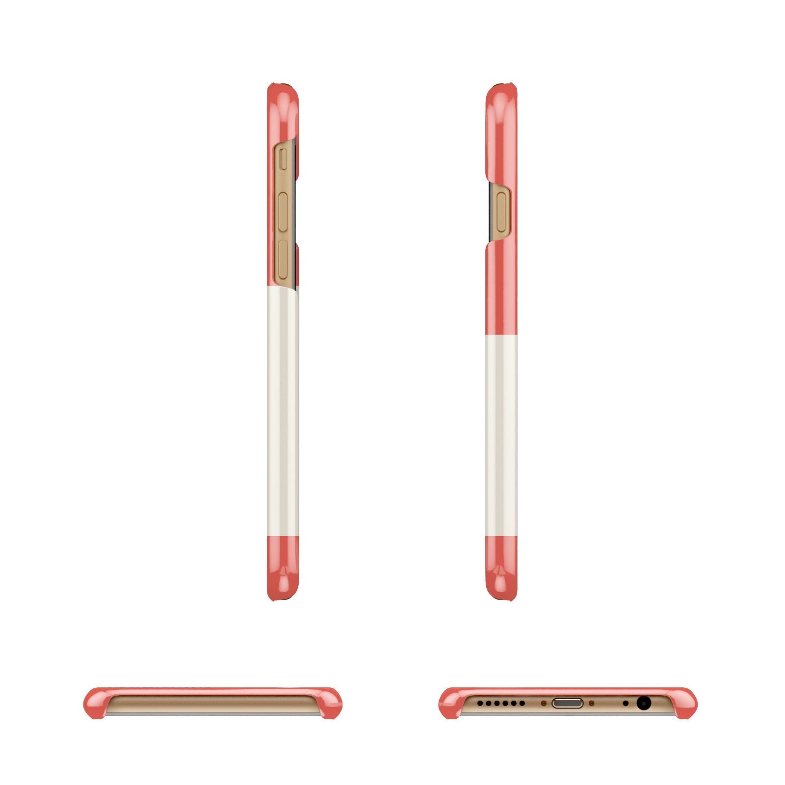 Red Vintage Baggage Tag Apple iPhone 6 3D Wrap Snap Case Angled Images