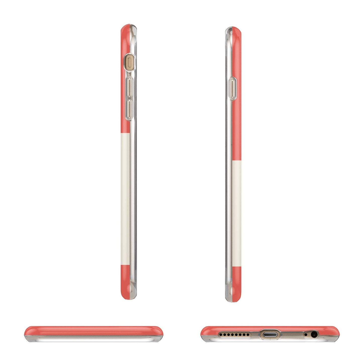 Red Vintage Baggage Tag Apple iPhone 6 Plus 3D Wrap Tough Case Alternative Image Angles