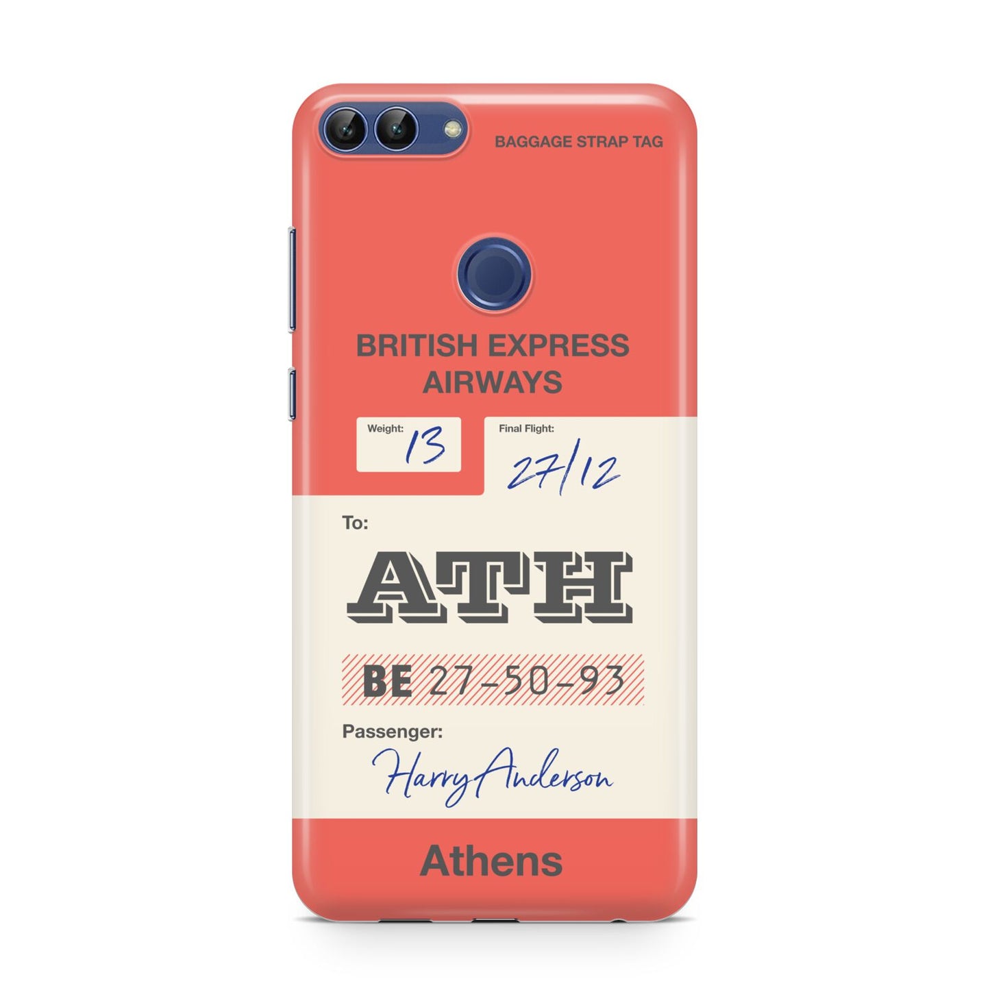 Red Vintage Baggage Tag Huawei P Smart Case