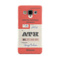 Red Vintage Baggage Tag Samsung Galaxy A3 Case