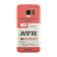 Red Vintage Baggage Tag Samsung Galaxy Case