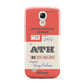 Red Vintage Baggage Tag Samsung Galaxy S4 Mini Case