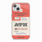 Red Vintage Baggage Tag iPhone 13 TPU Impact Case with White Edges