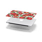 Red Watercolour Flowers Apple MacBook Case in Detail