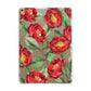 Red Watercolour Flowers Apple iPad Gold Case