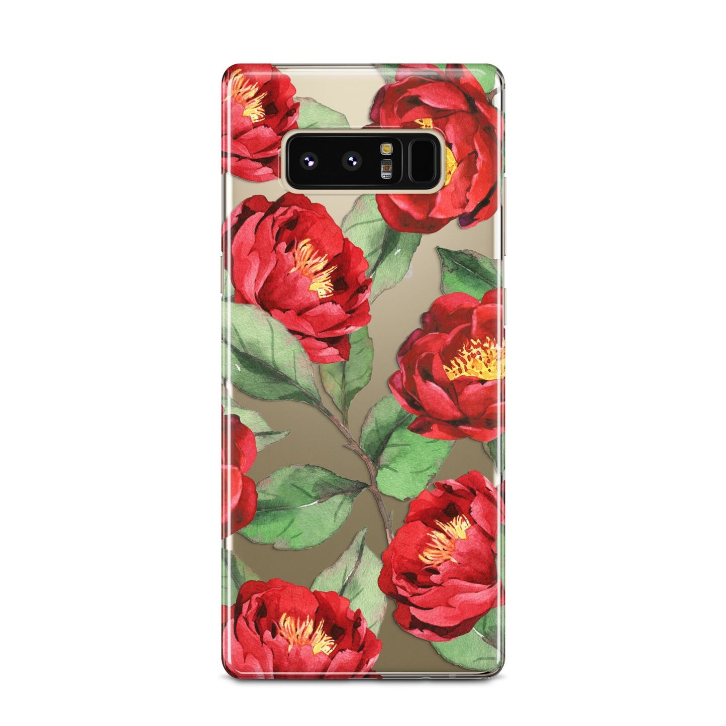 Red Watercolour Flowers Samsung Galaxy Note 8 Case
