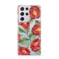 Red Watercolour Flowers Samsung S21 Ultra Case