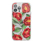 Red Watercolour Flowers iPhone 13 Pro Max TPU Impact Case with White Edges