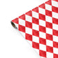 Red White Harlequin Personalised Gift Wrap