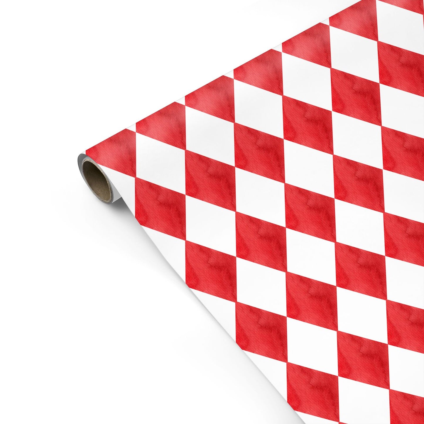 Red White Harlequin Personalised Gift Wrap