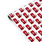 Red White Personalised Football Shirt Personalised Gift Wrap