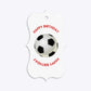 Red White Striped Personalised Football Shirt Bracket Gift Tag Back