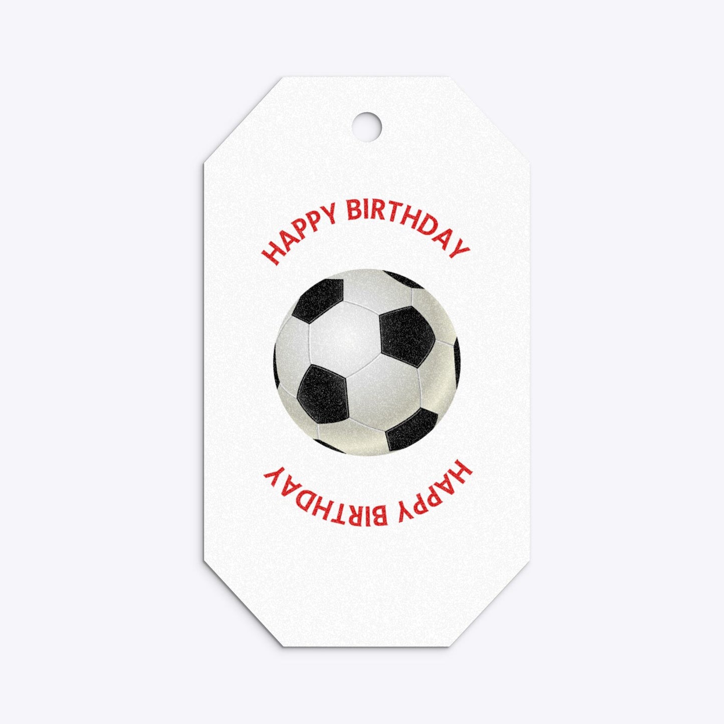 Red White Striped Personalised Football Shirt Gem Glitter Gift Tag Back