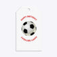 Red White Striped Personalised Football Shirt Gift Tag Back