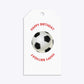 Red White Striped Personalised Football Shirt Gift Tag Glitter Back