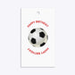 Red White Striped Personalised Football Shirt Rectangle Glitter Gift Tag Black