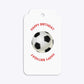 Red White Striped Personalised Football Shirt Two Tier Glitter Rectangle Gift Tag Black