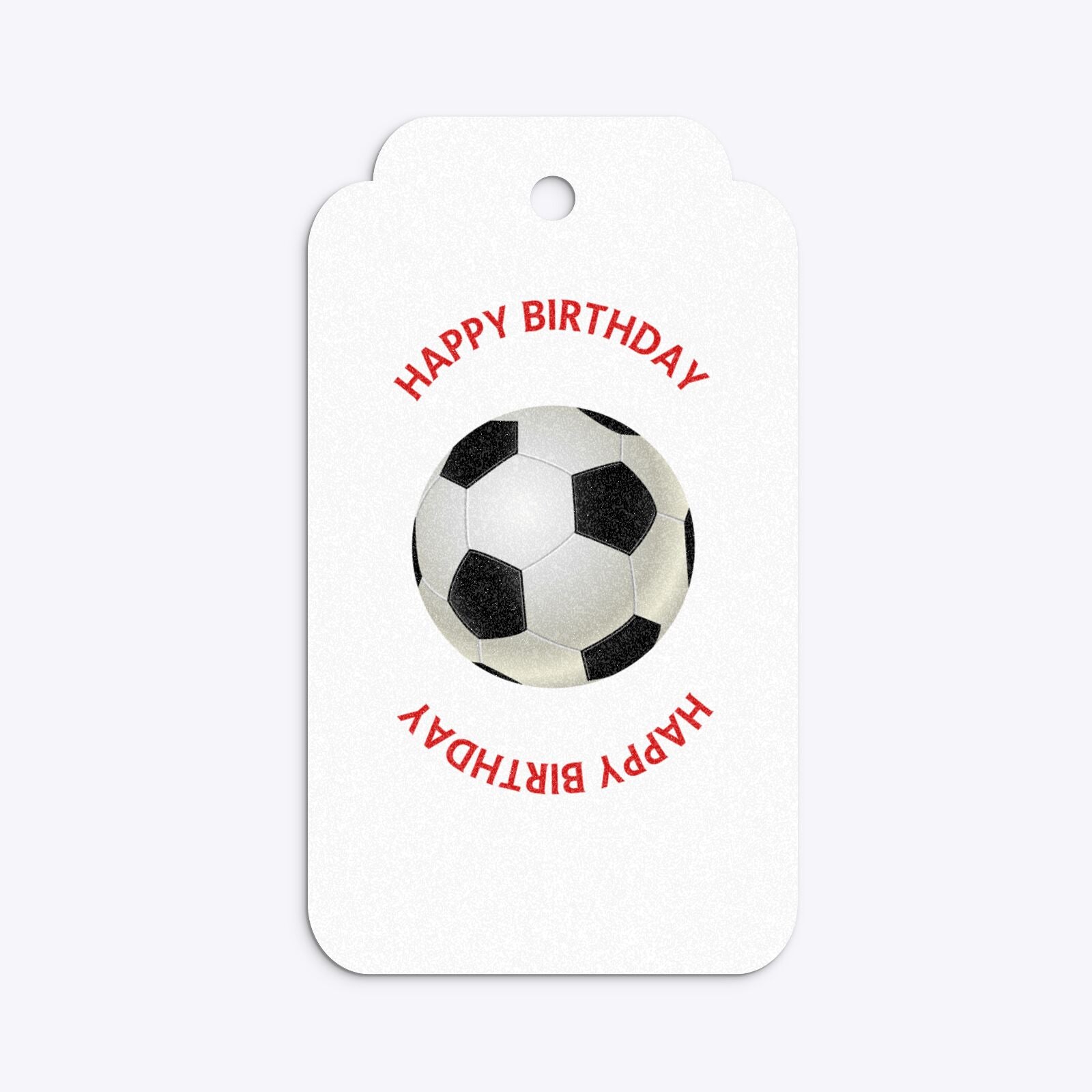 Red White Striped Personalised Football Shirt Two Tier Glitter Rectangle Gift Tag Black