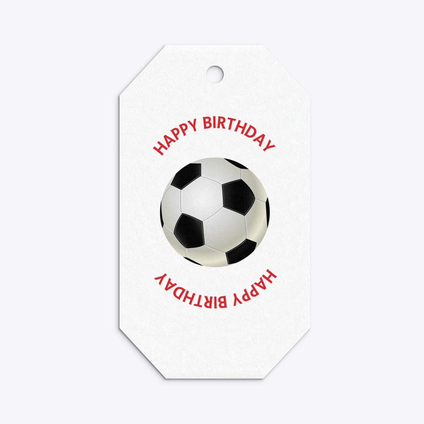 Red and Black Stripes Personalised Football Shirt Gem Gift Tag Back