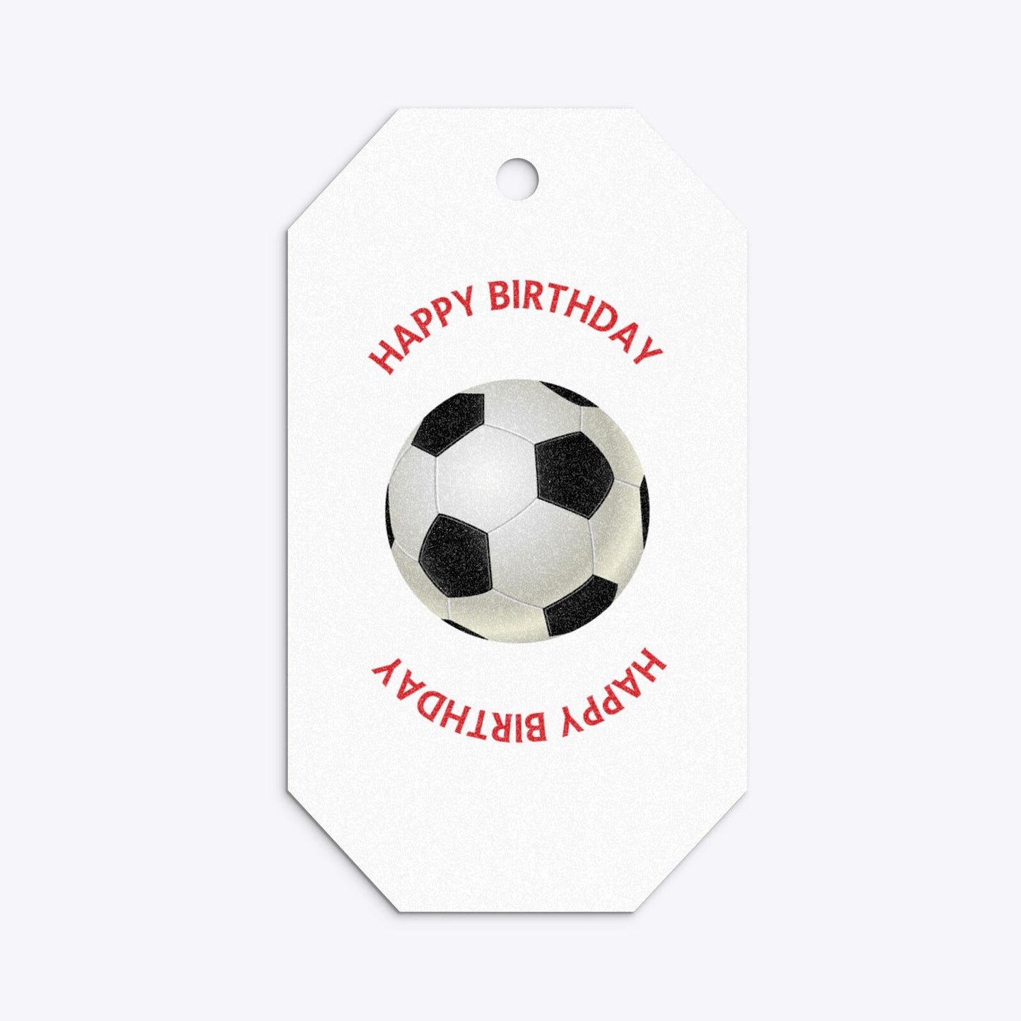 Red and Black Stripes Personalised Football Shirt Gem Glitter Gift Tag Back