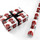 Red and Black Stripes Personalised Football Shirt Personalised Wrapping Paper