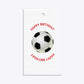 Red and Black Stripes Personalised Football Shirt Rectangle Gift Tag Back
