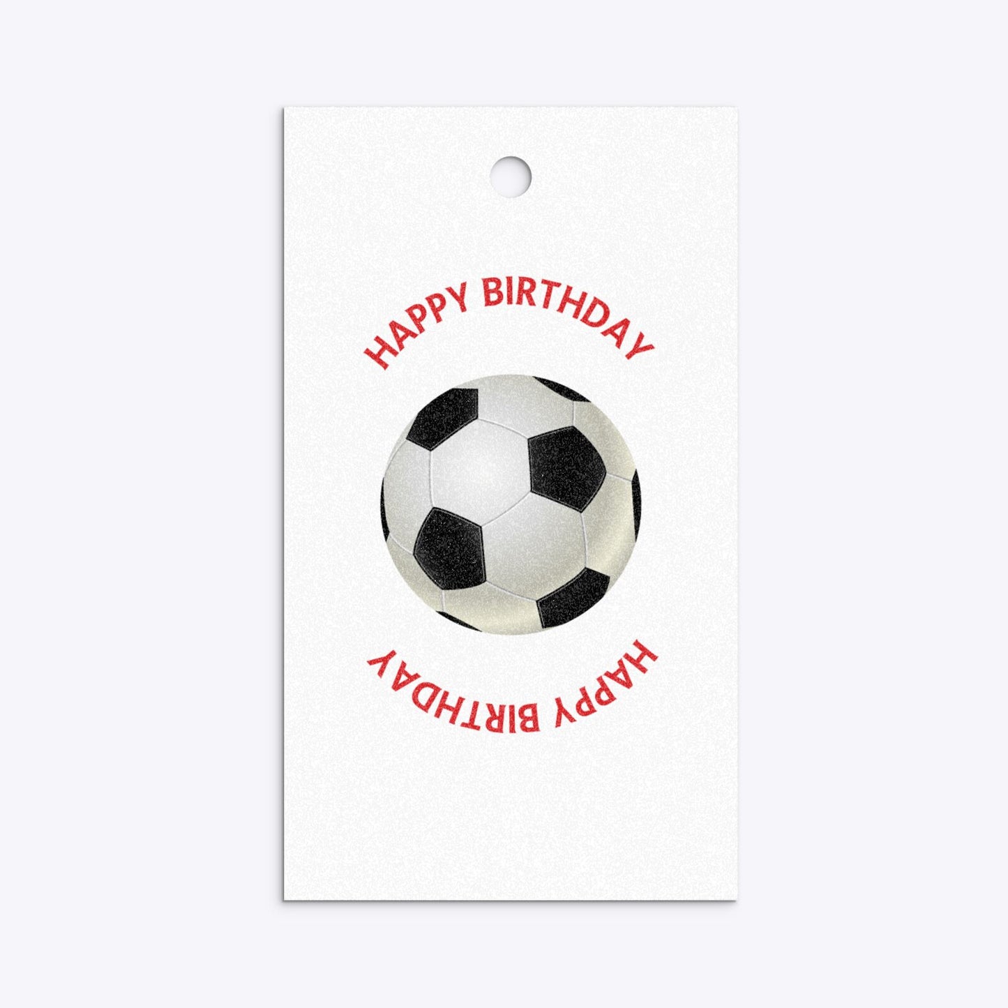 Red and Black Stripes Personalised Football Shirt Rectangle Glitter Gift Tag Black