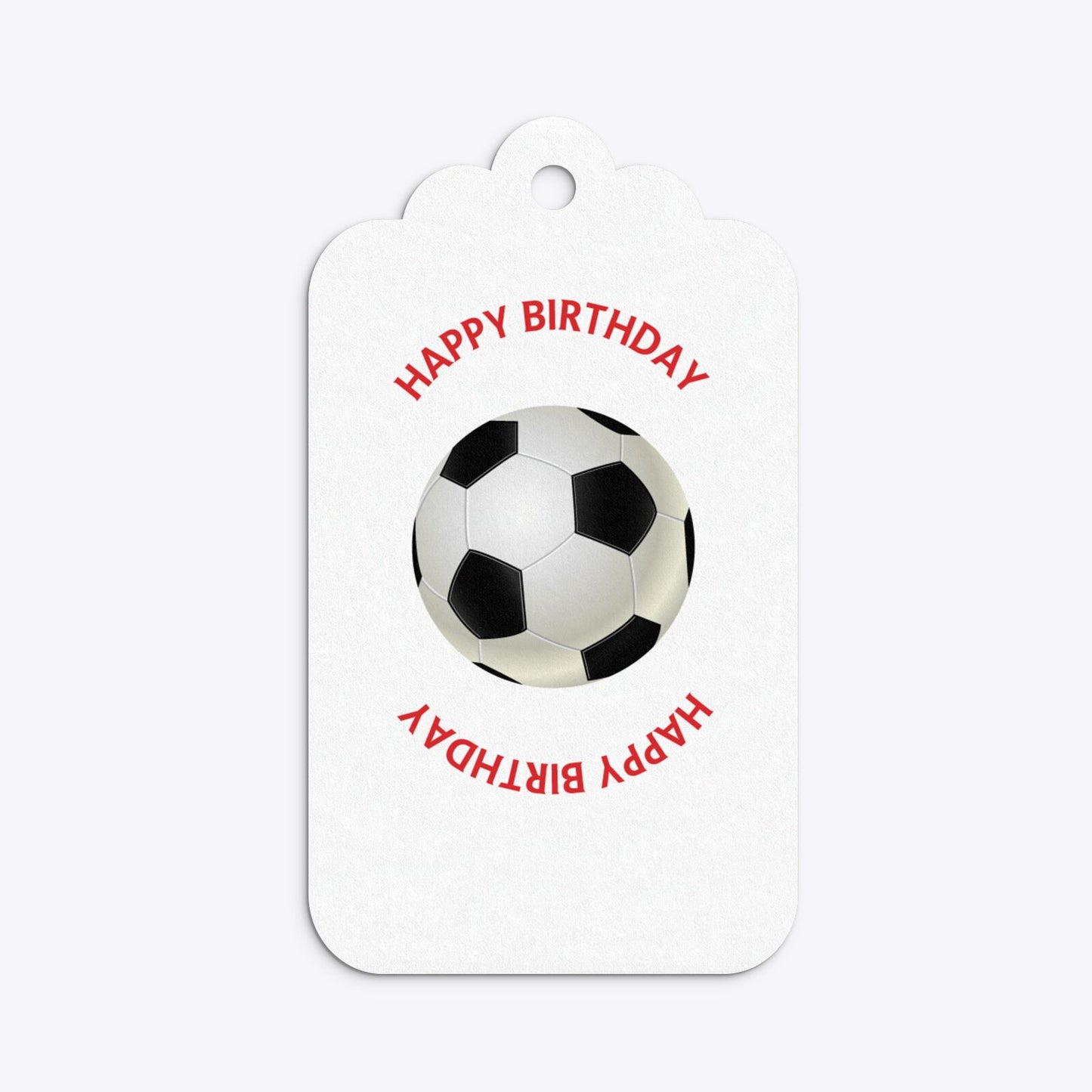 Red and Black Stripes Personalised Football Shirt Three Tier Rectangle Gift Tag Back
