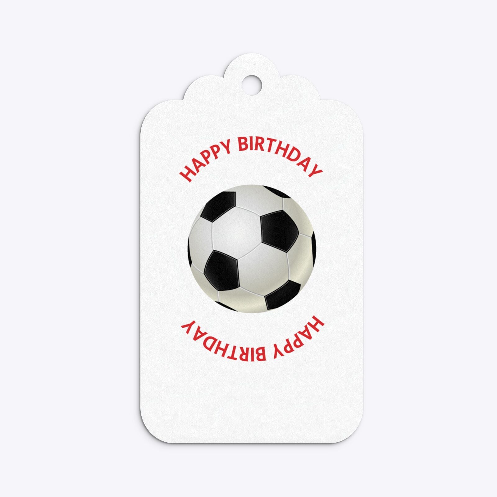Red and Black Stripes Personalised Football Shirt Three Tier Rectangle Gift Tag Back