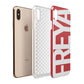 Red and White Chunky Name Apple iPhone Xs Max 3D Tough Case Expanded View