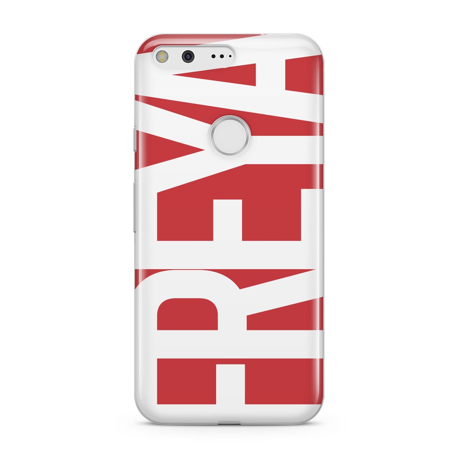 Red and White Chunky Name Google Pixel Case