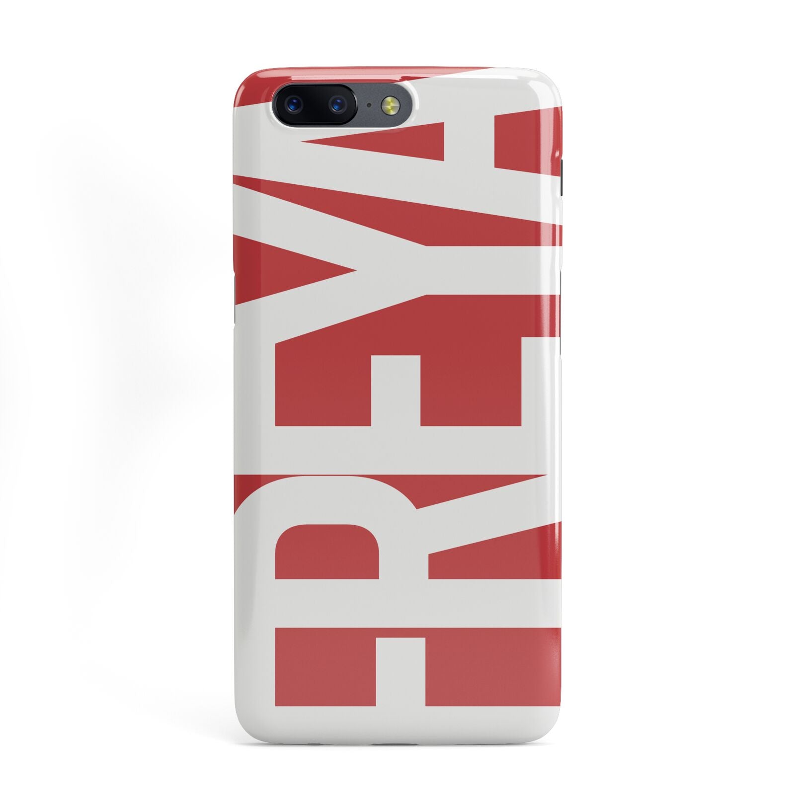 Red and White Chunky Name OnePlus Case