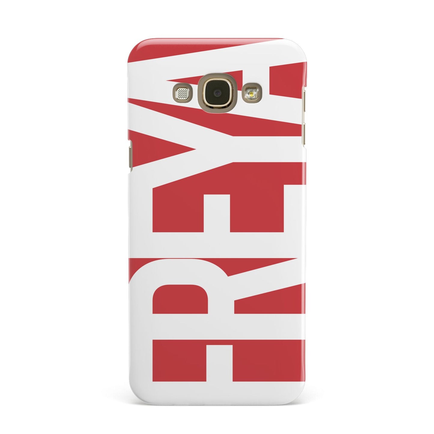 Red and White Chunky Name Samsung Galaxy A8 Case
