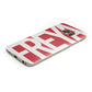 Red and White Chunky Name Samsung Galaxy Case Bottom Cutout