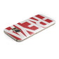 Red and White Chunky Name Samsung Galaxy Case Top Cutout