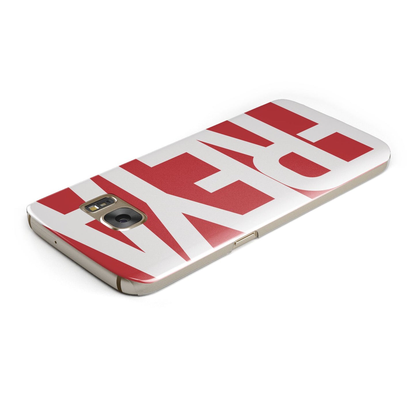Red and White Chunky Name Samsung Galaxy Case Top Cutout