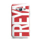 Red and White Chunky Name Samsung Galaxy J1 2015 Case