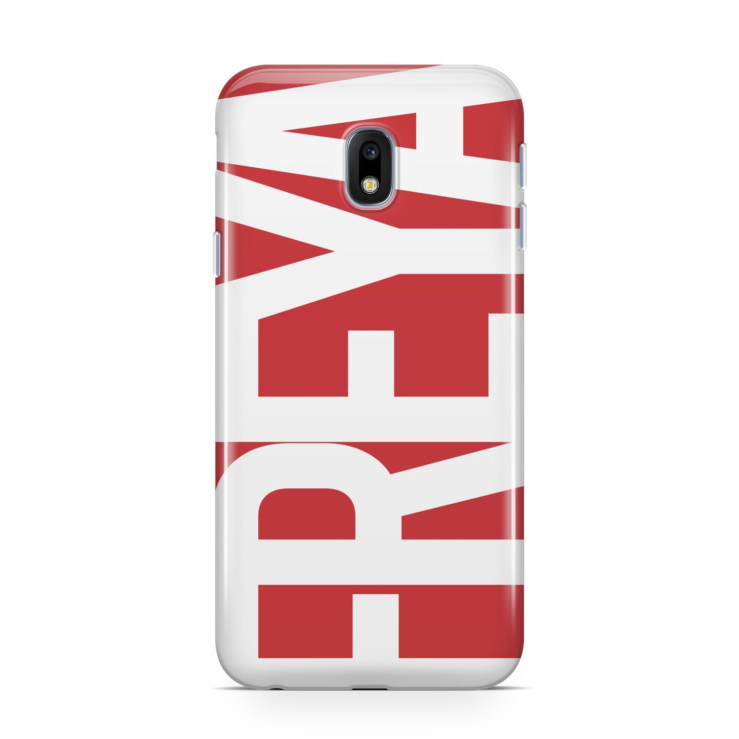 Red and White Chunky Name Samsung Galaxy J3 2017 Case